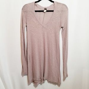 Free People Anna Distressed Long Sleeve Top